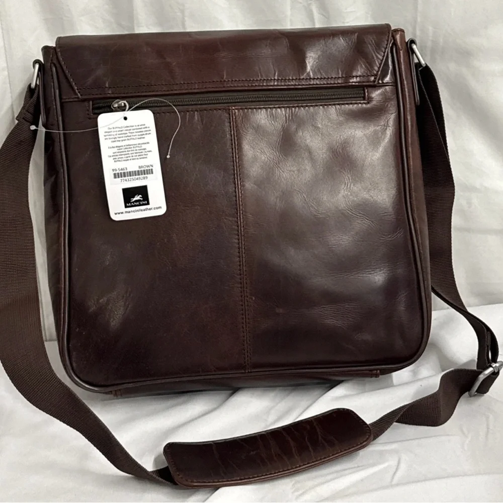 Mancini Buffalo Messenger Bag for 12